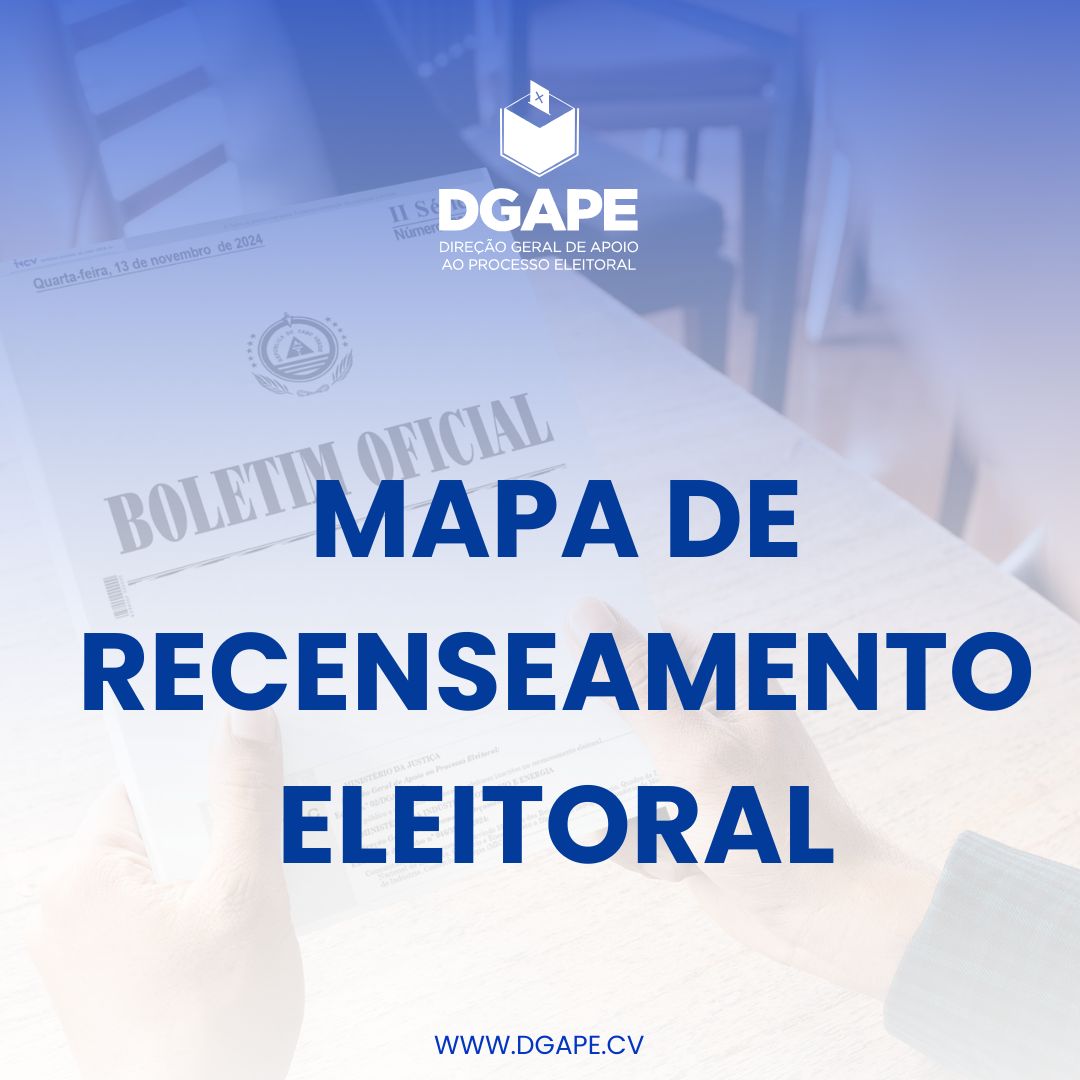 Mapa de números inscritos no Recenceamento Eleitoral